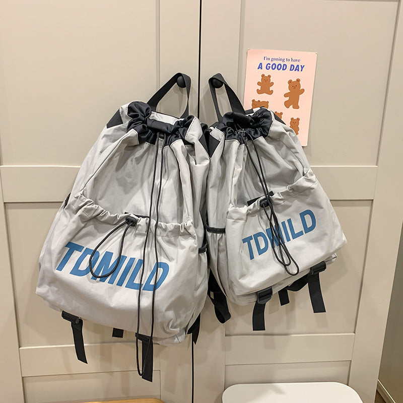 Women's & Men's & Lightweight Drawstring Hiking College Large Sports Backpacks