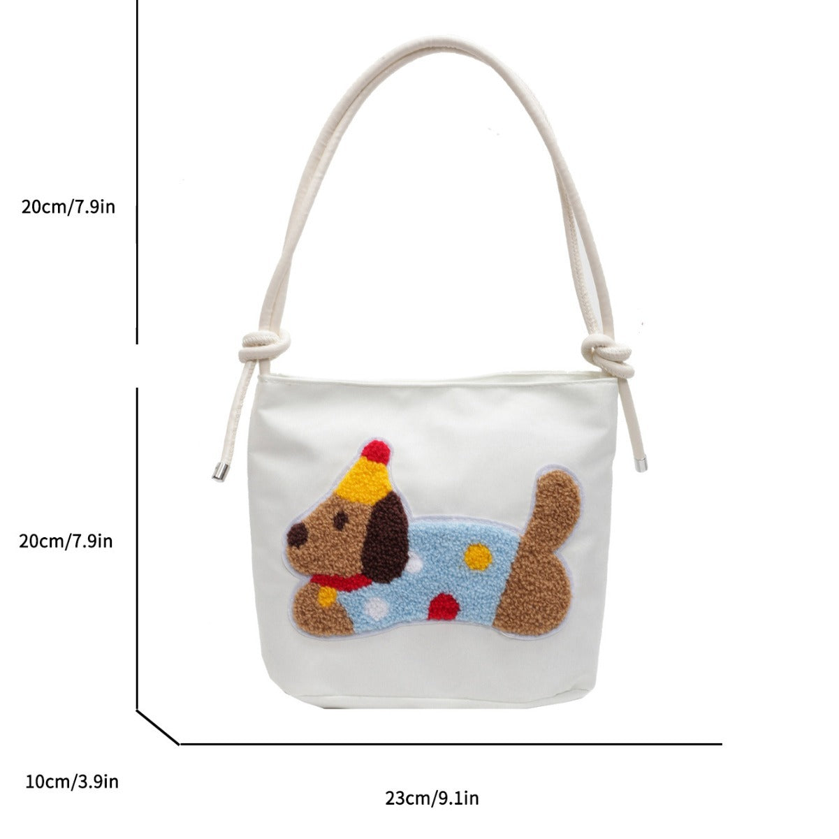 Women's Cute Sausage Dog Fashion Nylon Cloth Shoulder Bags