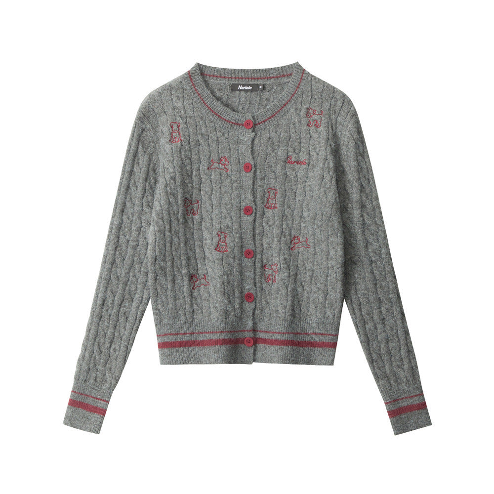 Women's Versatile Puppy Long-sleeved Preppy Inner Sweaters