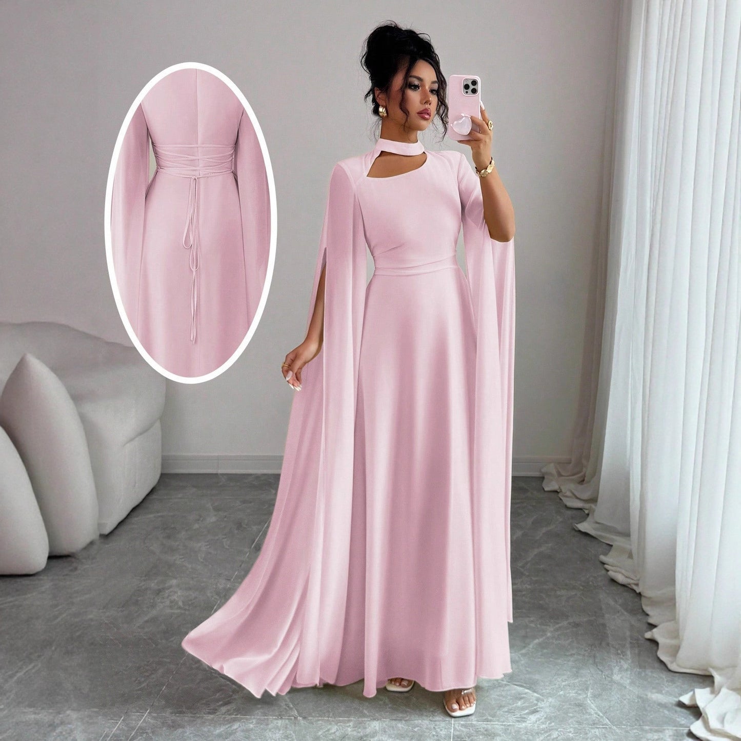 Women's Back Chain Slim Fit Female Party Dresses