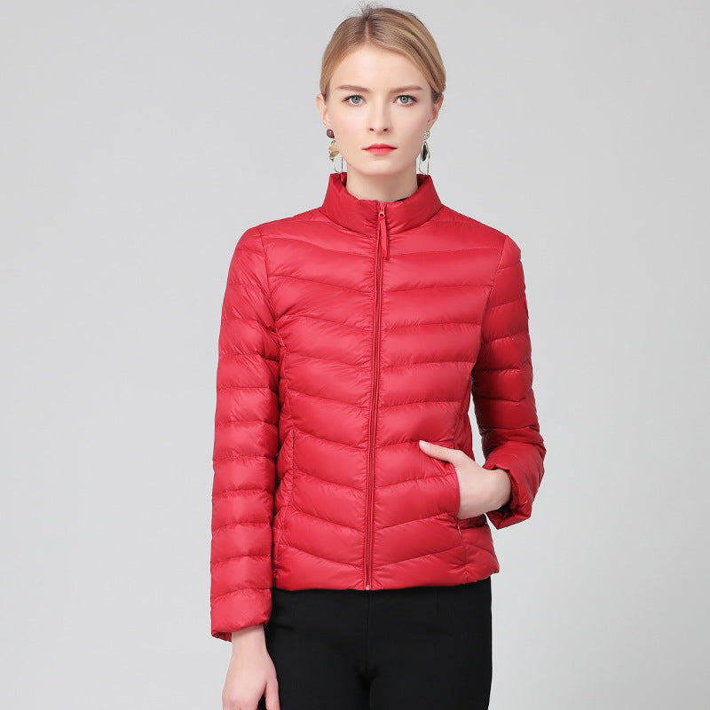 Women's Down Lightweight Slim Fit White Duck Jackets