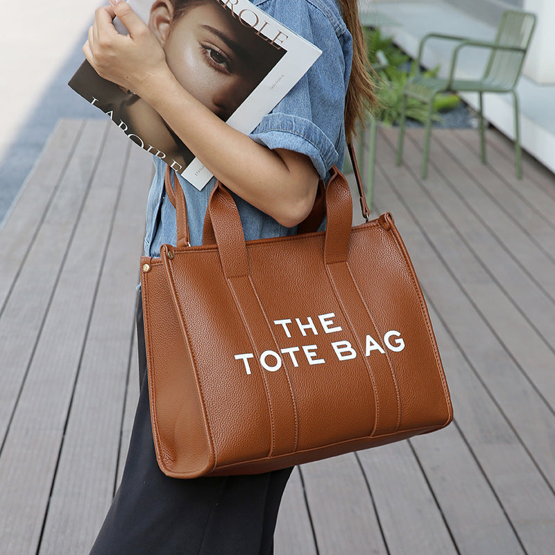 Retro Alphabet Large Capacity Commuter Niche Tote Bags