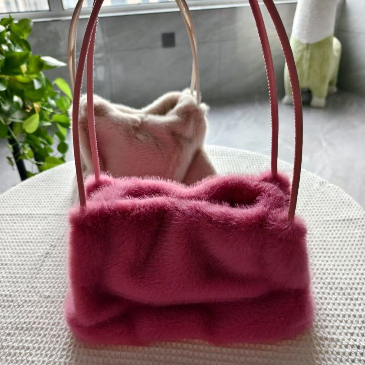 Women's Cool Plush Fur Furry Korean Bags