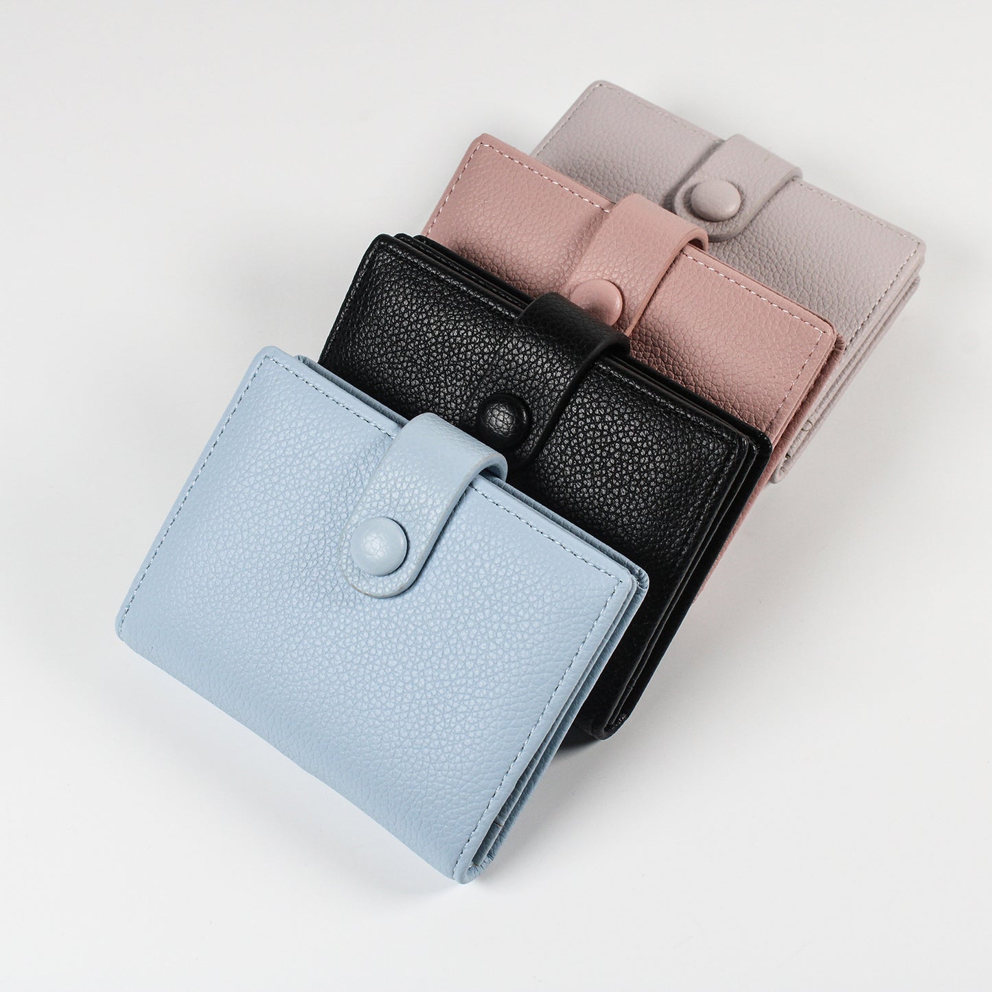 Men's Leather Mini Clamp Female Sleeve Multiple Card Holder