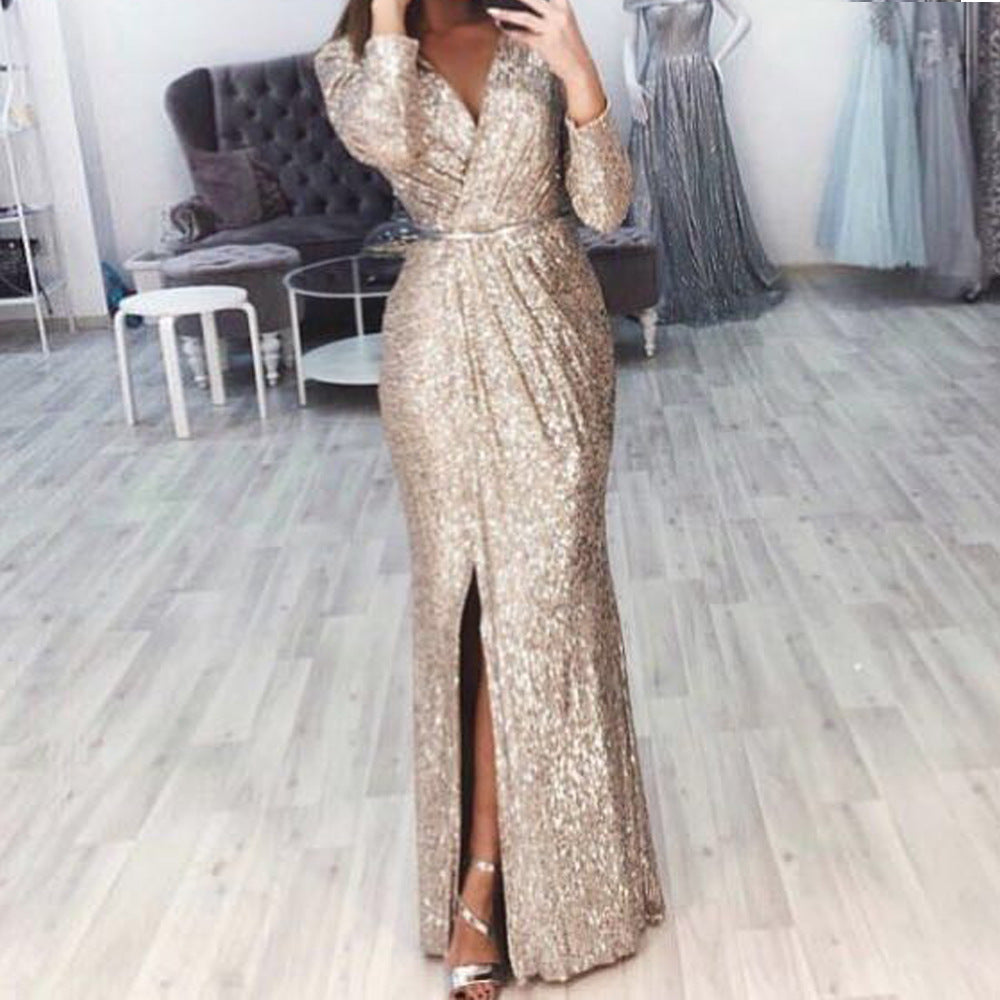 Sparkling Affordable Luxury Dinner Party Host Grand Performance Catwalk Dress