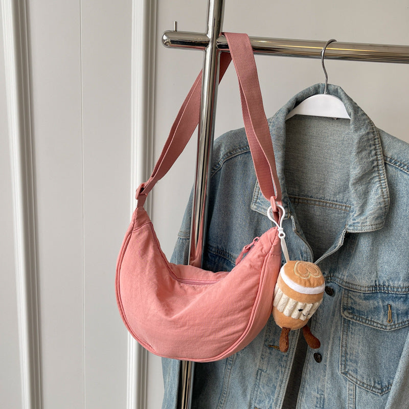 Women's Unique Nylon Dumpling Textured Cloth Bags