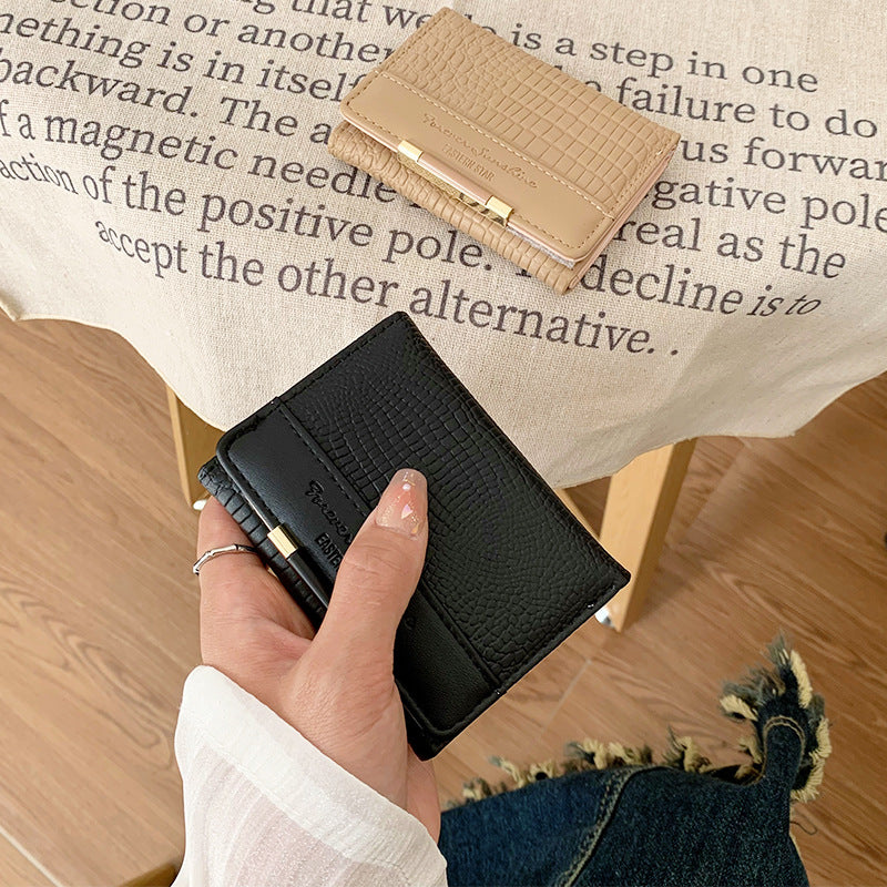 Women's Korean Style Short Leather Fashion Storage Ladies Wallets