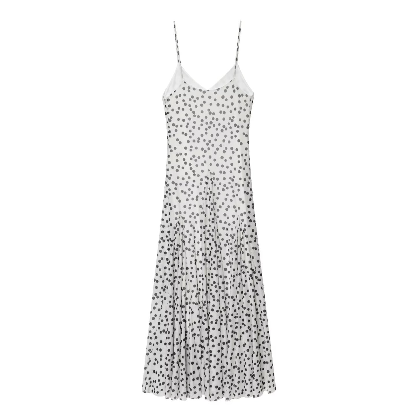 Women's Fashionable Elegant Polka Dot Printed Long Dresses