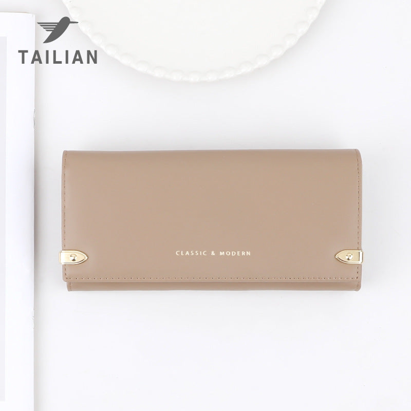 Women's High-grade Leather Long Storage Carrying Multiple Ladies Wallets