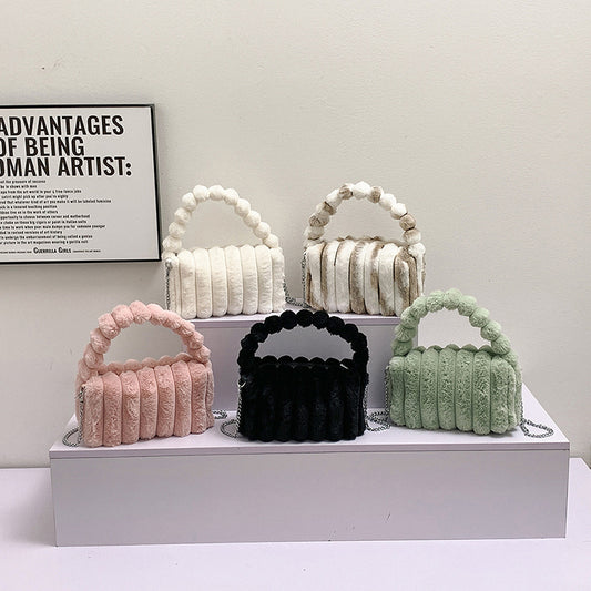 Women's Plush Fashion Simple Korean Temperament Trend Crossbody Bags