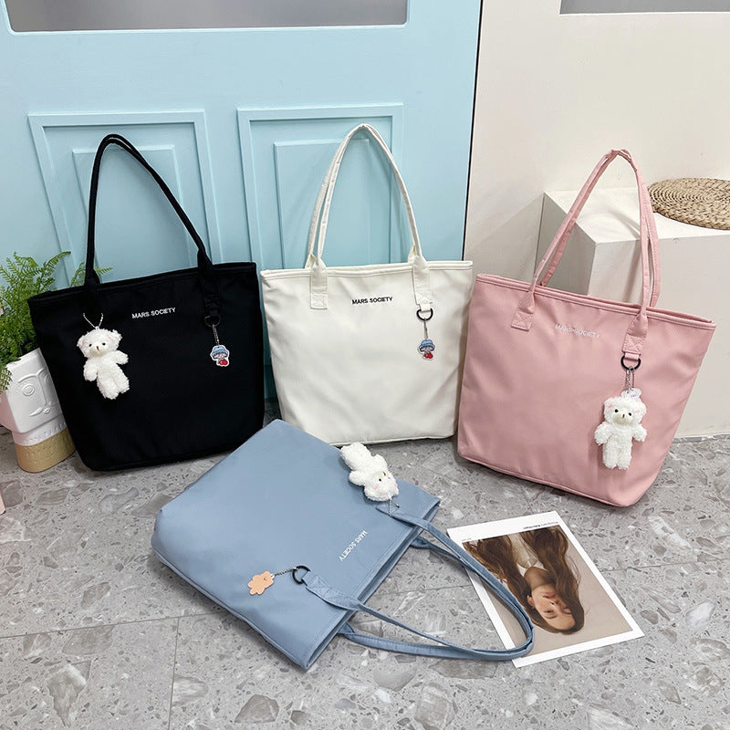 Charming Mori Soft Canvas Female Style Shoulder Bags