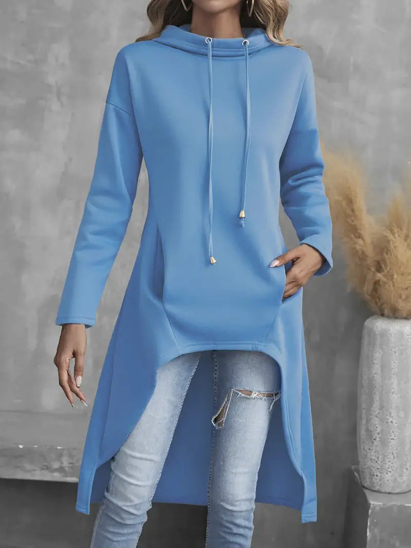 Creative Women's Long-sleeved Hooded Mid-length Elegant Women's Sweater, Sweater
