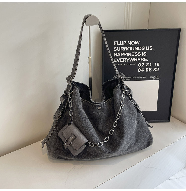 Women's Design Style Large Capacity Retro Denim Bags