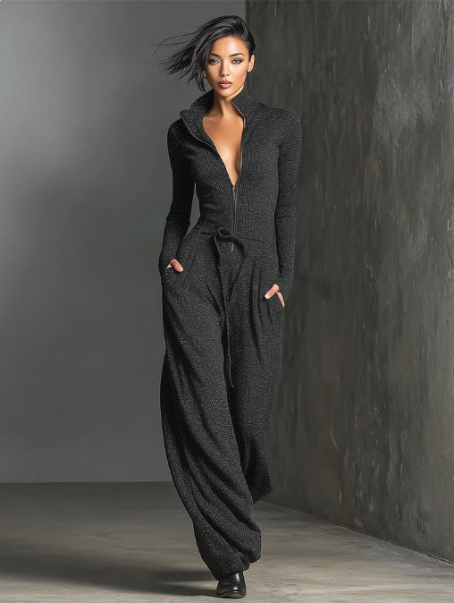 Women's Charming Sexy Fashion Zipper Sports Jumpsuits
