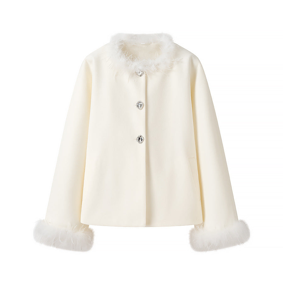 Spring French Style Classic Gold Long Sleeve Coats