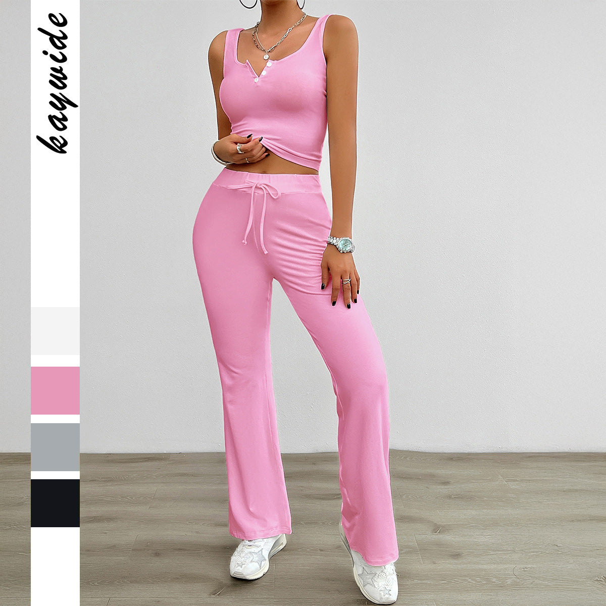 Graceful Women's Yoga Sports Style Sleeveless Fashion Casual Suit