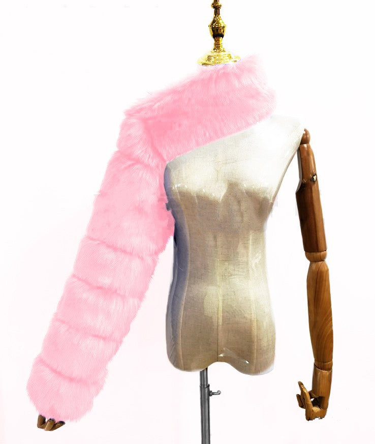Women's Fur Fox Shawl Imitation Long Sleeve Coats