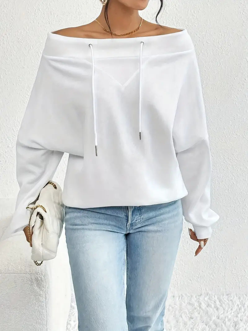 Fashion Unique Women's Loose Casual Drawstring Tops