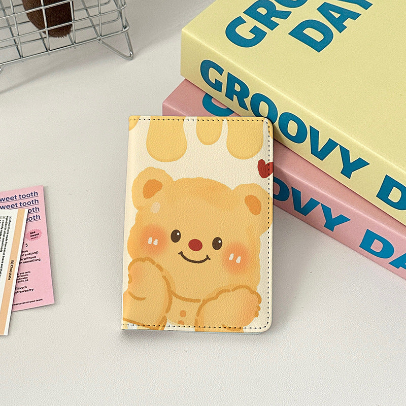 Butter Bear Skin Overseas Passport Cover Card Holder