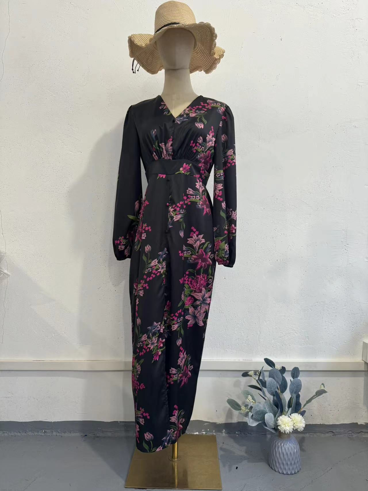 Waist Slit Dress Female Summer Temperament Dresses