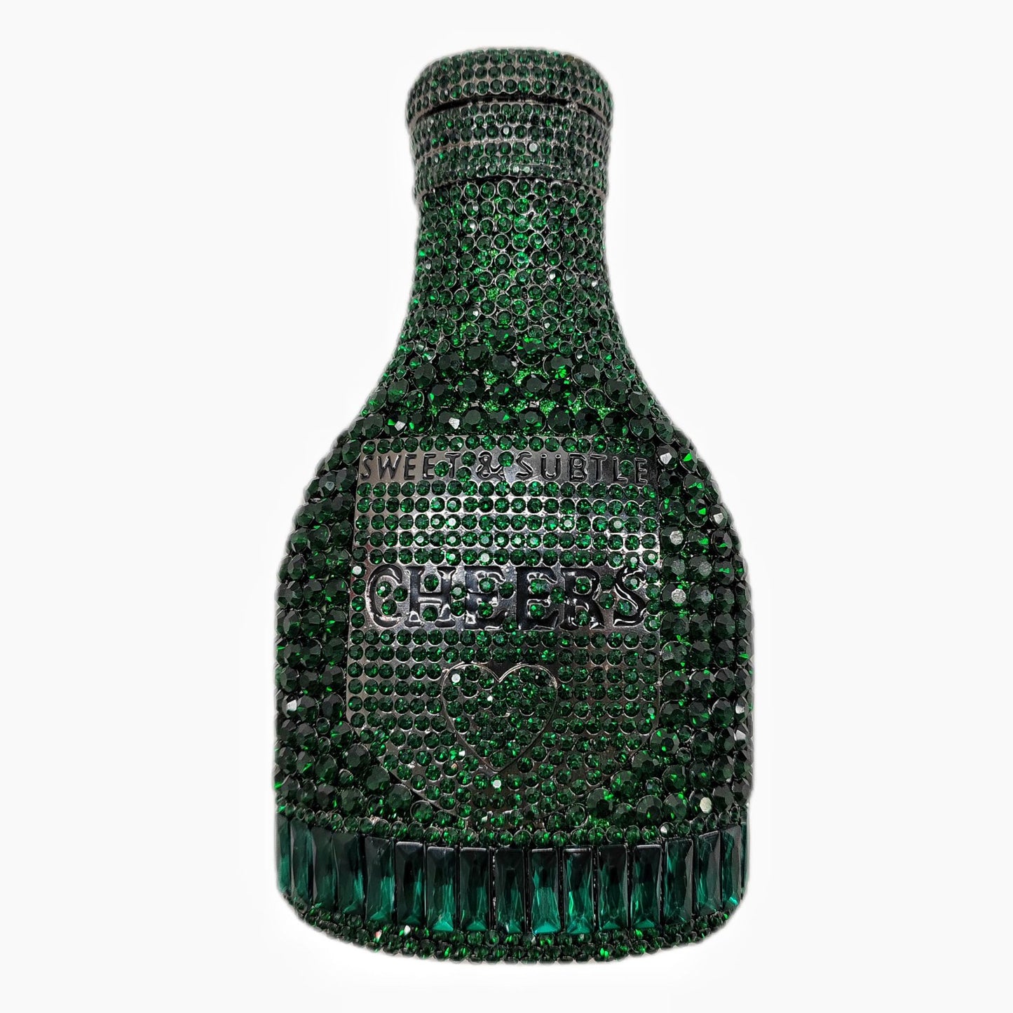 Women's Champagne Bottle Hollow Jeweled Dinner Banquet Evening Bags