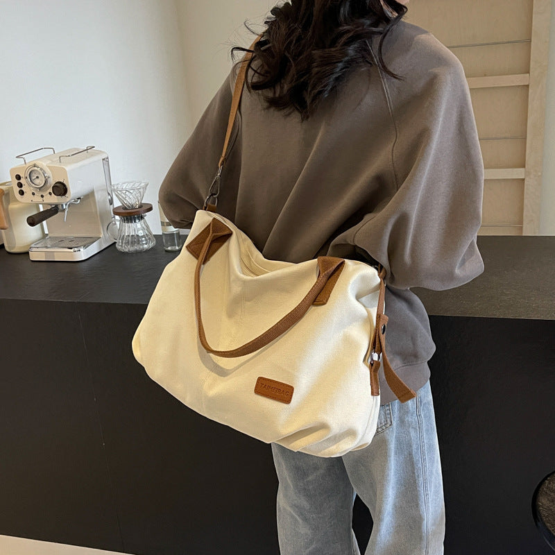 Women's Large Capacity Retro Simple Fashion Canvas Crossbody Bags