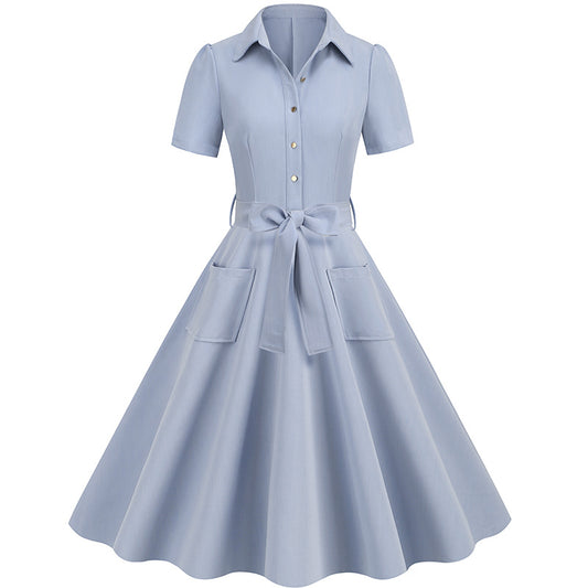Sleeve Belt Large Swing Dress Pettiskirt Tight Shorts