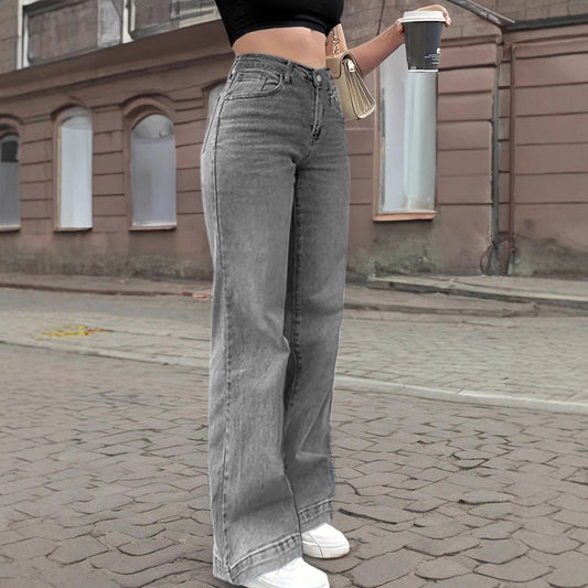 Women's Straight Narrow Summer High Slimming Small Sized Jeans