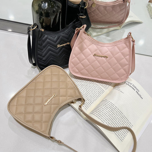 Women's Embroidered Underarm Fashion Classic Style Diamond Bags