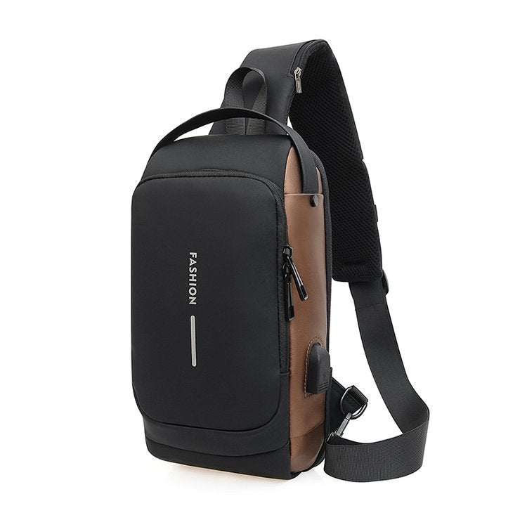 Leisure Korean Trendy Wild Oxford Woven Men's Chest Bags