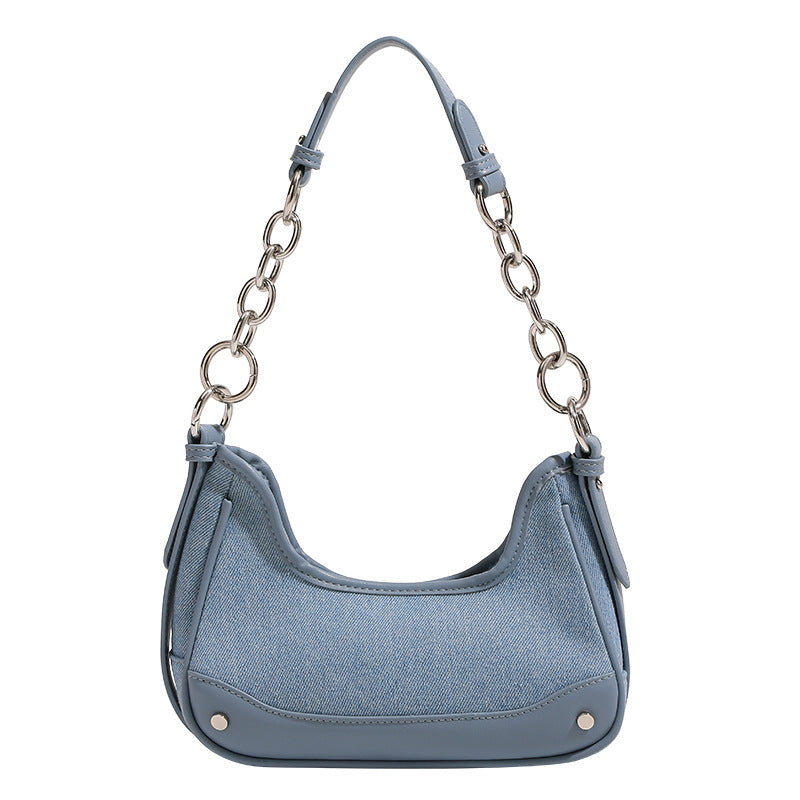 Charming Magnetic Field Niche Chain Denim Crossbody Bags