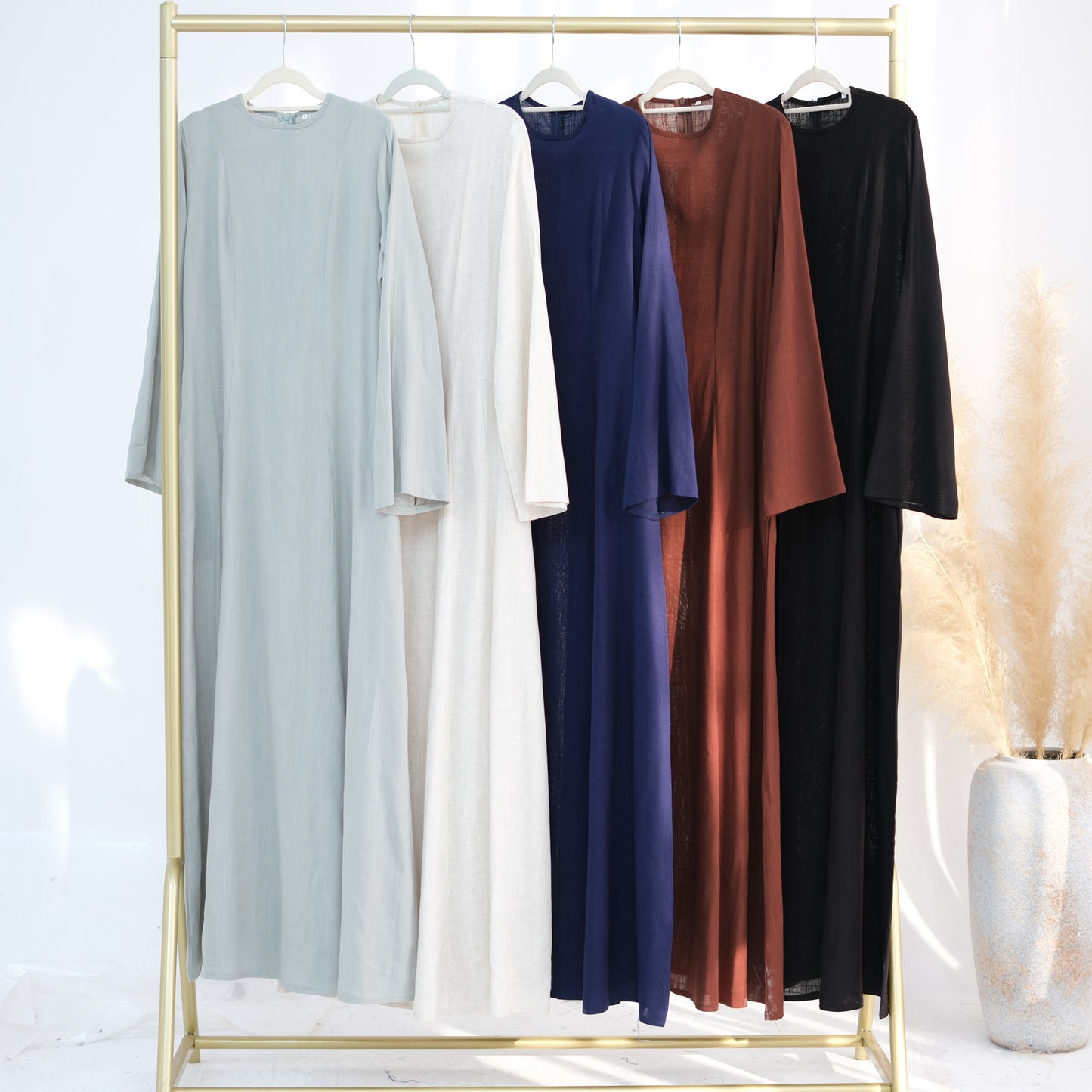 Solid Color Wide Hem Tied Dress Dresses