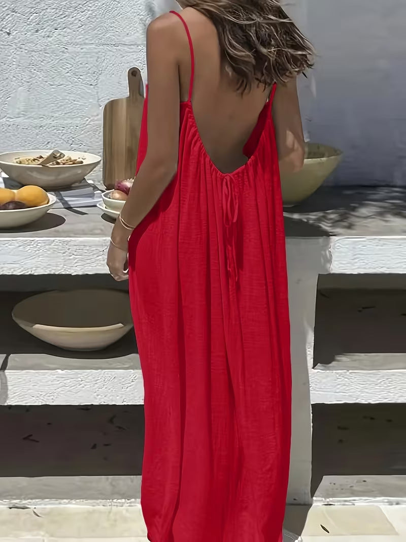 Slip Summer Vacation Style Loose Home Dress