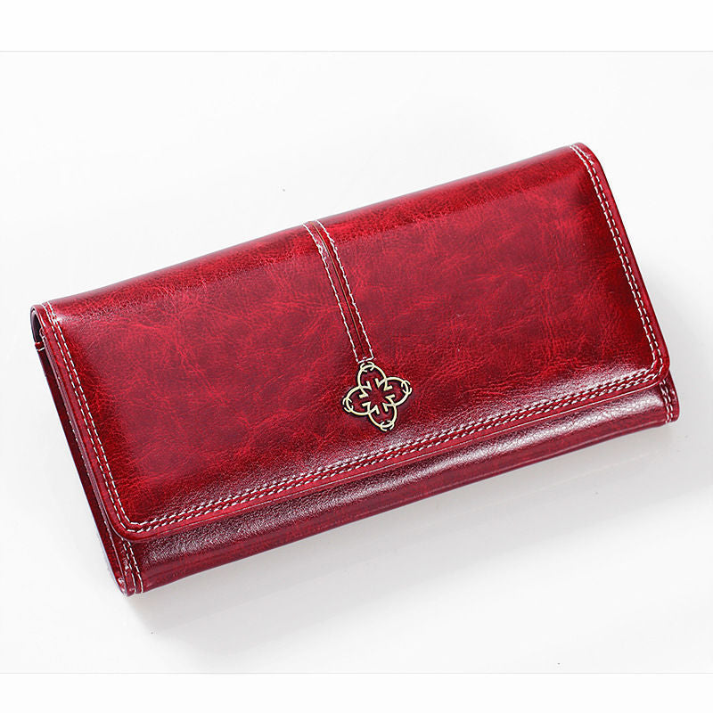 Long Retro Large Capacity Zipper Clutch Function Multi Ladies Wallets