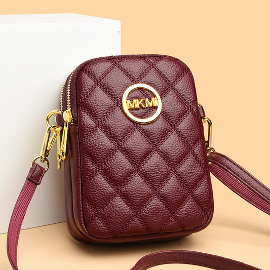 Women's Summer Soft Leather Simple Independent Mobile Bags