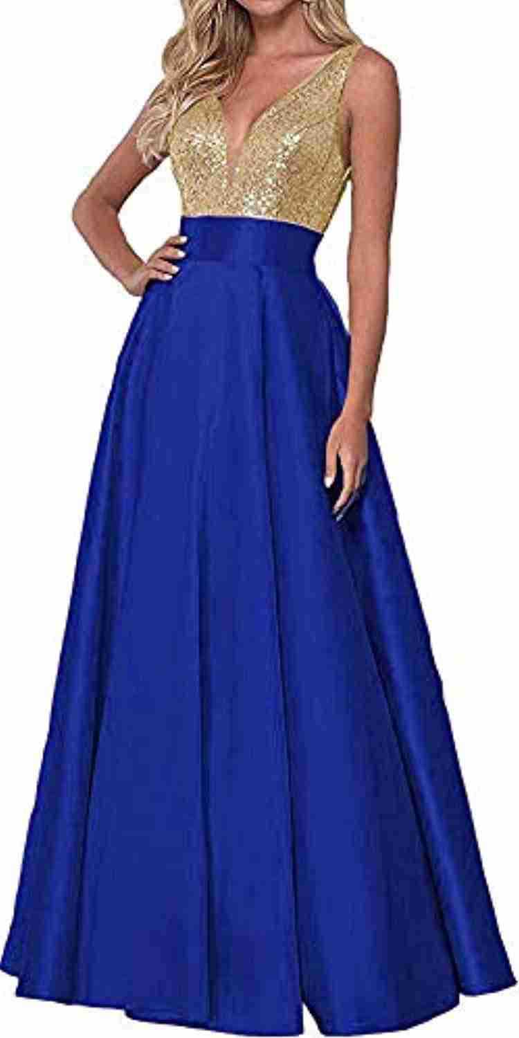 Women's Sequined Rose Gold Dress Ball Gown Wedding Dresses