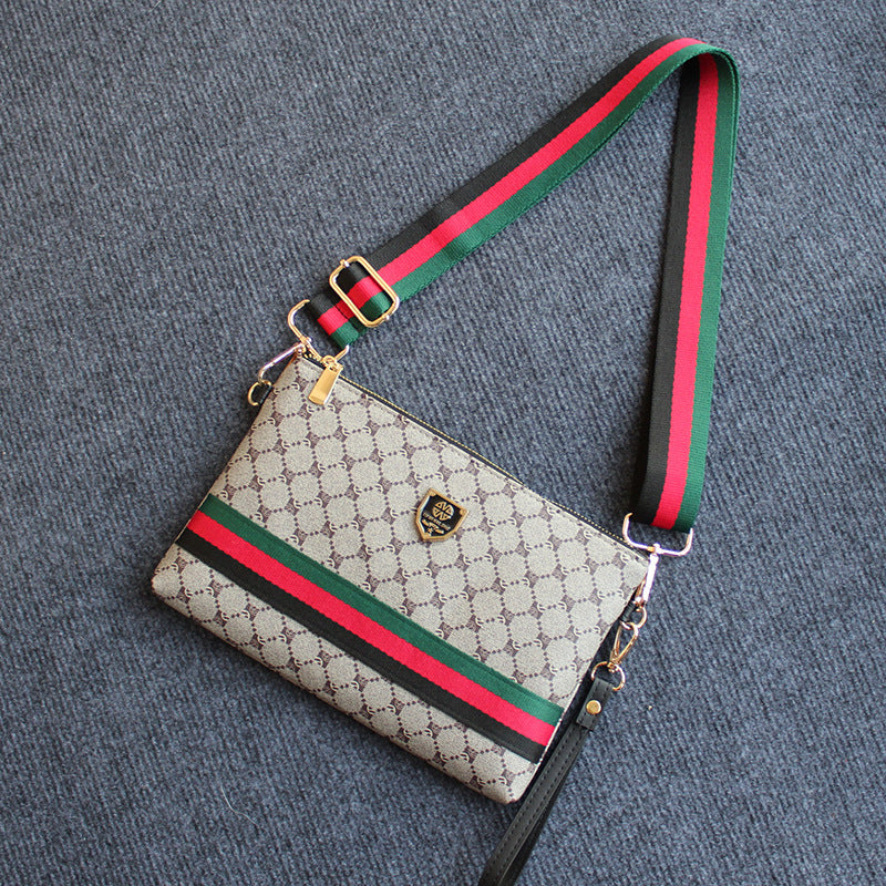 Men's Soft Multifunctional Clutch Unisex Envelope Striped Men's Messenger Bags