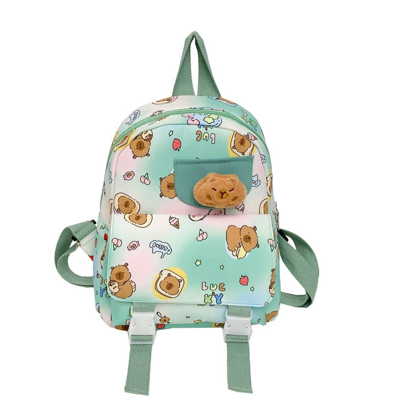 Children's Cute Cartoon Large Capacity Exquisite Capybara Kindergarten School Bags