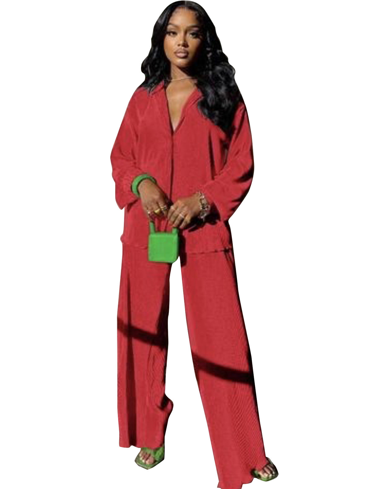 Women's Elegant Solid Color Trousers Two-piece Suits