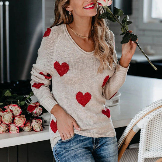 Women's Stylish Valentine's Day Long Sleeve Sweaters