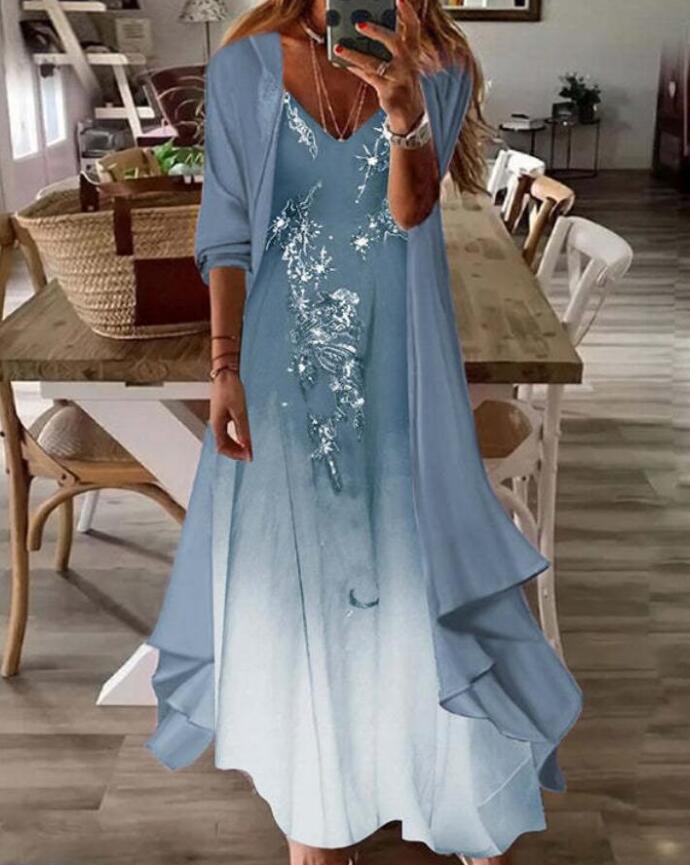 Women's Summer Print Holiday Suspender Dress Indian Style Dresses