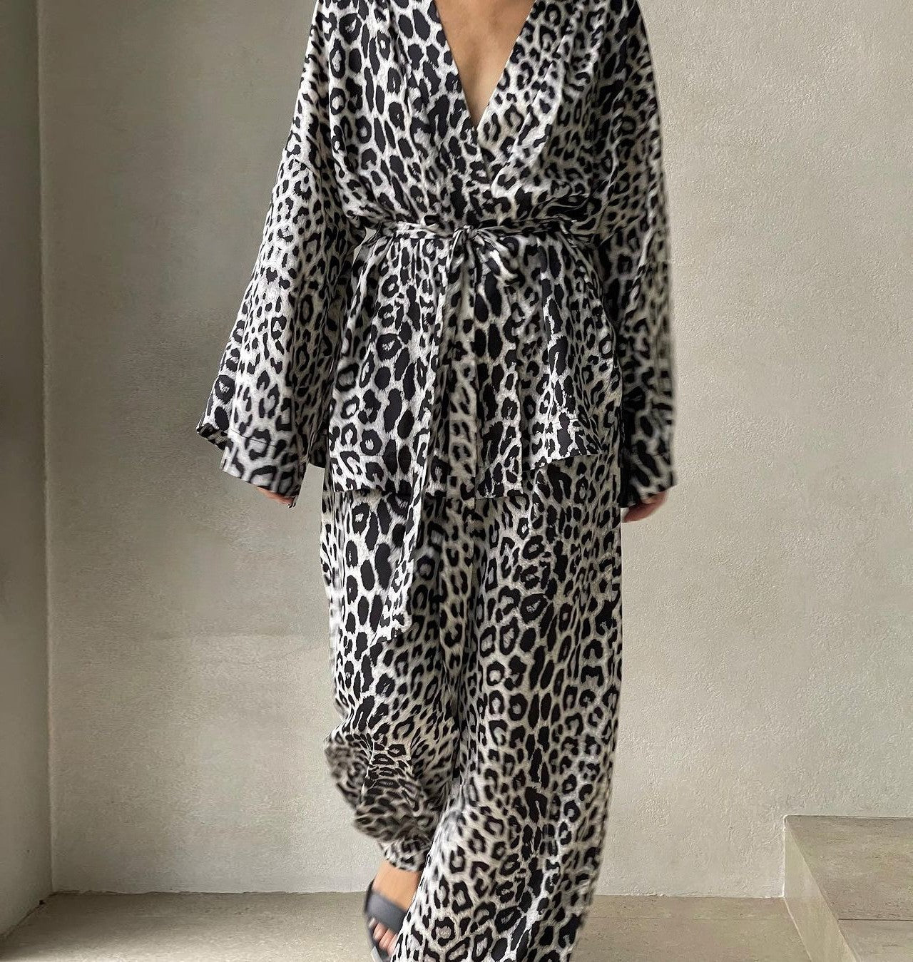 Women's Long Sleeve Wide Leg Two-piece Loose Fashion Casual Suit