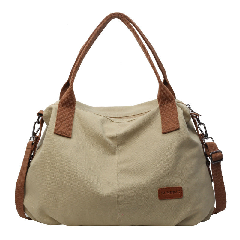 Women's Large Capacity Retro Simple Fashion Canvas Crossbody Bags