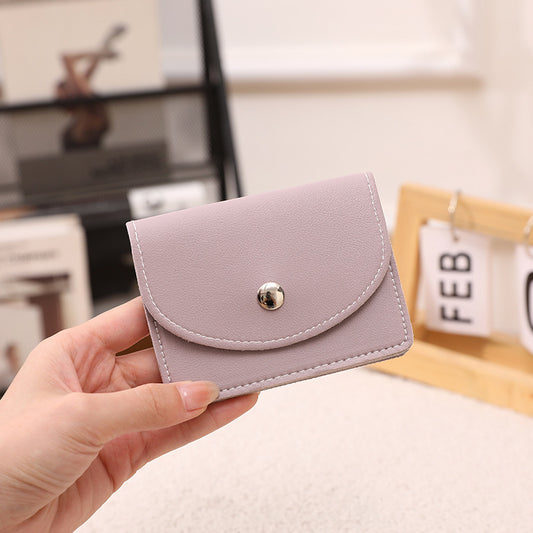 Women's & Men's & Korean Style Solid Color Simple Card Holder