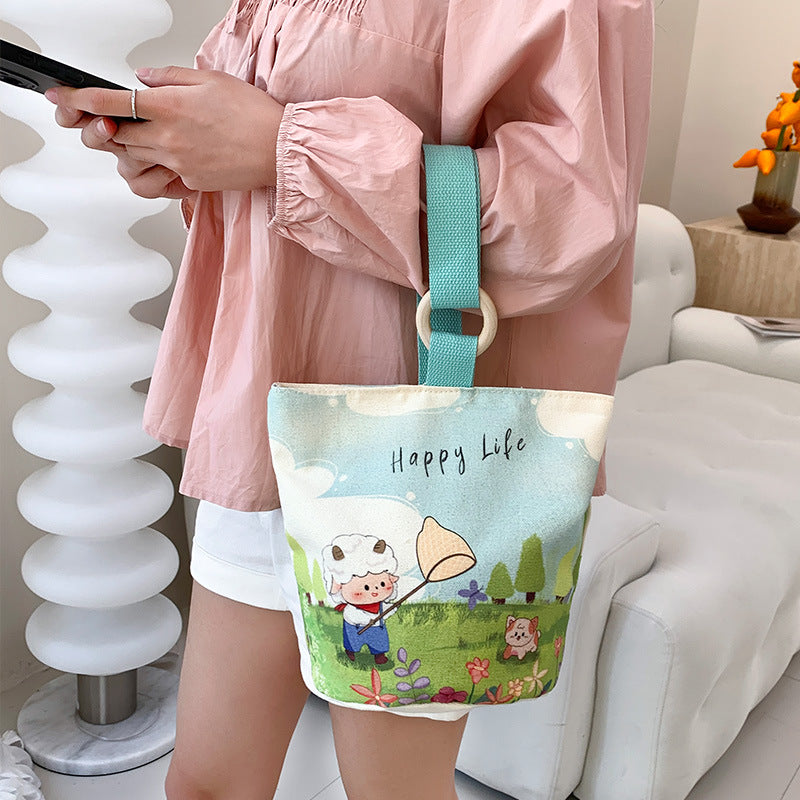 Korean Style Commuter Canvas Cute Cloth Handbags