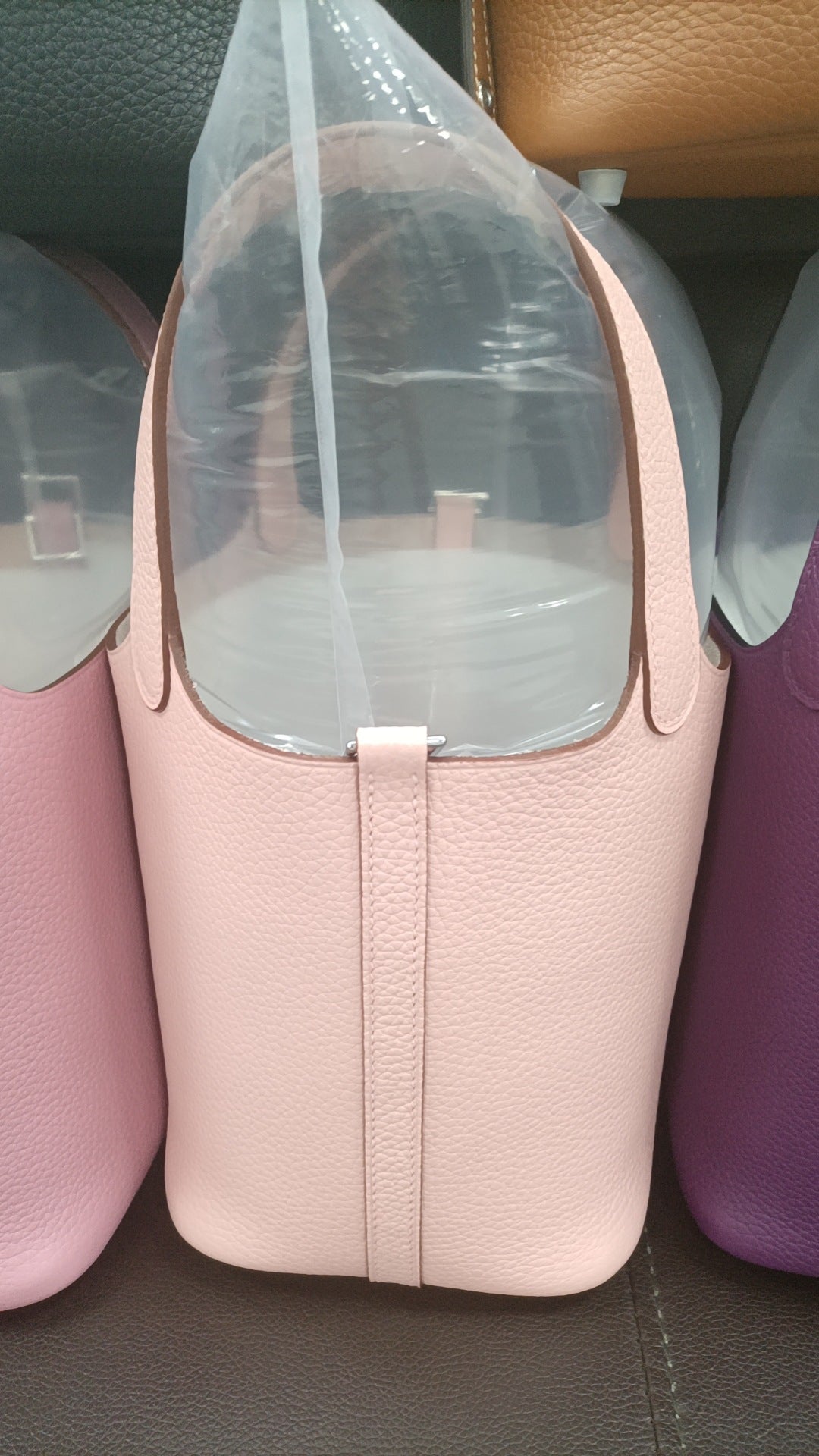 New Vegetable Basket Layer Thickness Cowhide Handbags