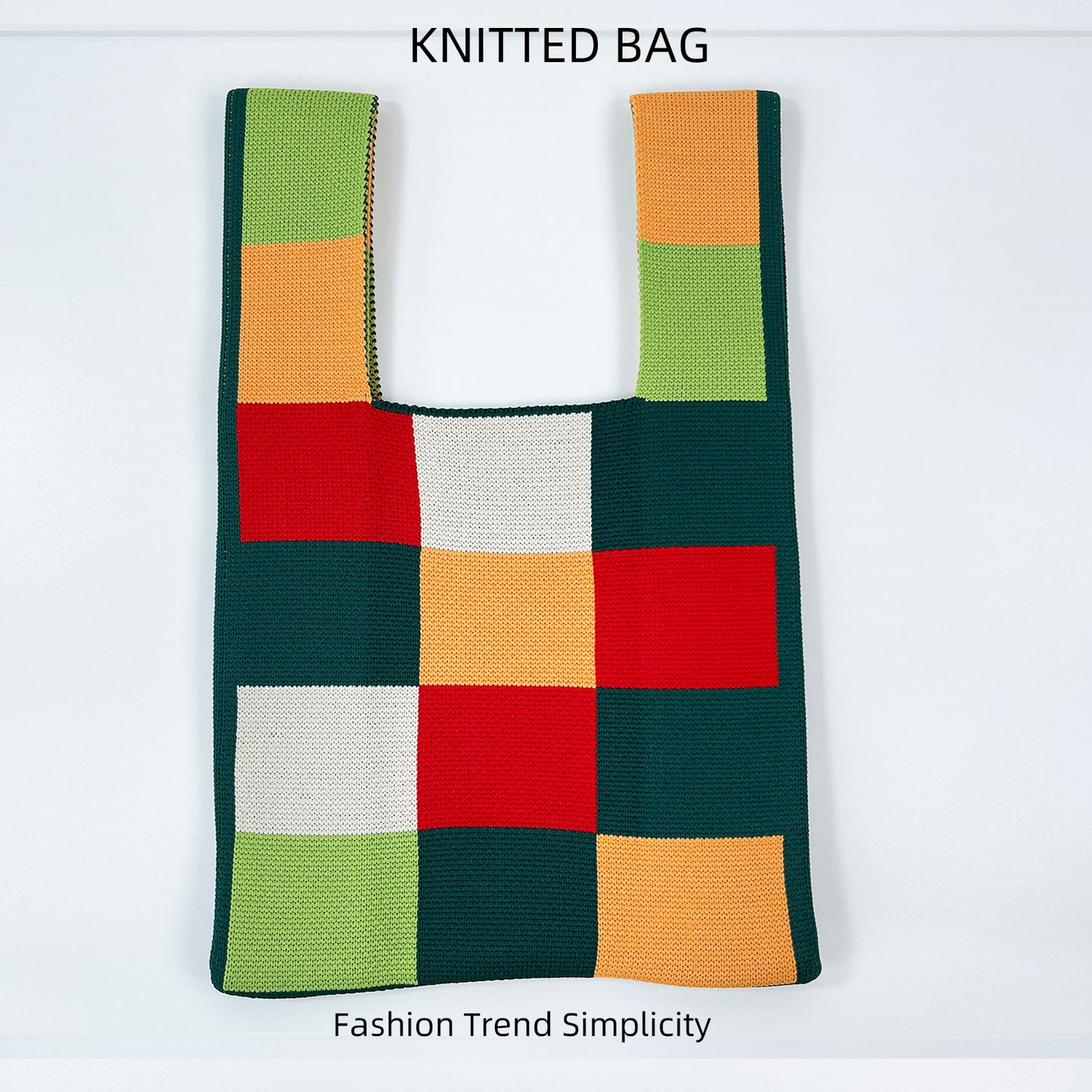 Women's Flower Knitted Large Capacity Totes Wrist Handbags