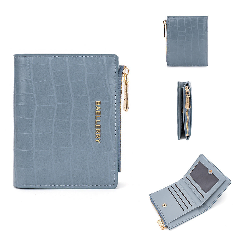 Short Chic Crocodile Pattern Hidden Hook Purses