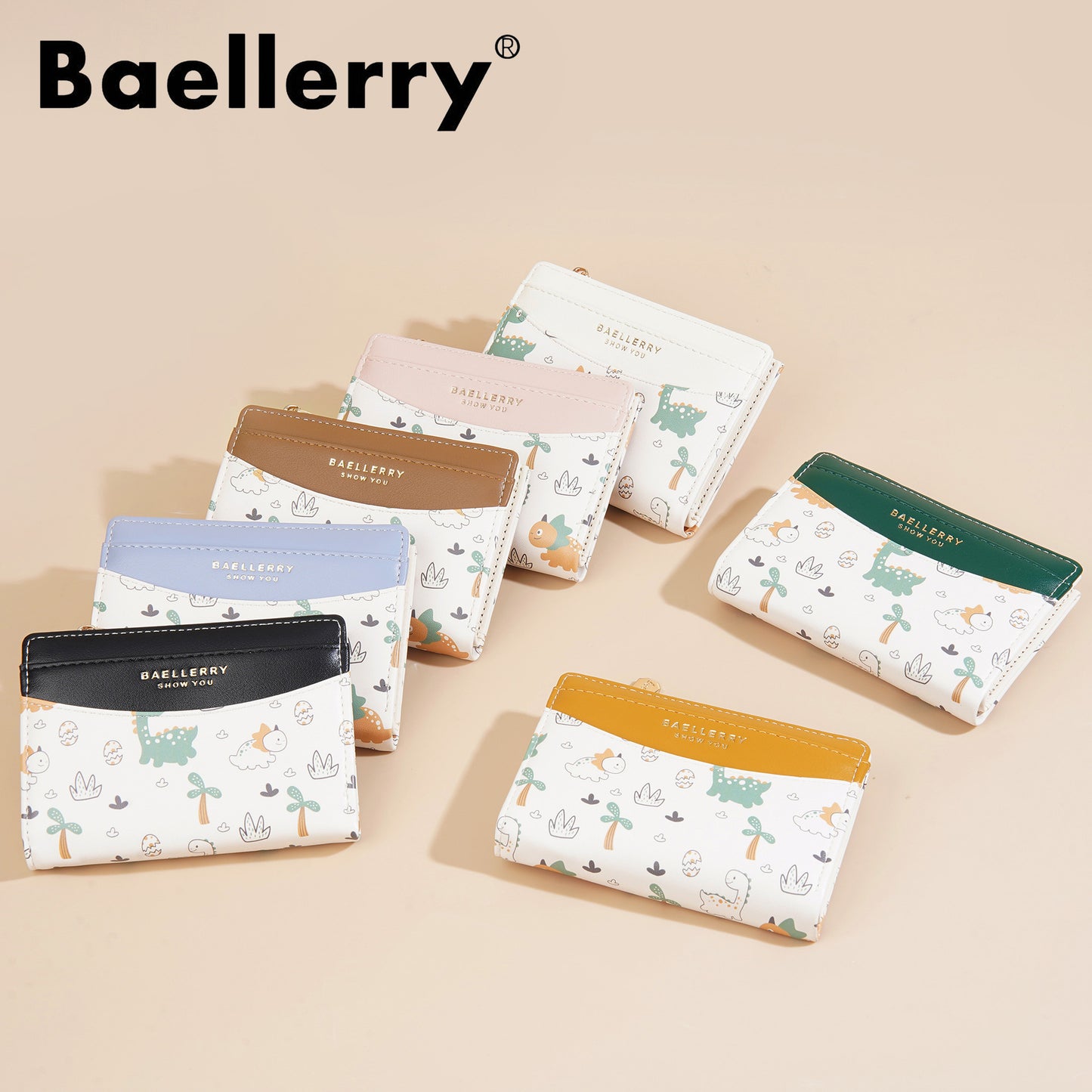 Women's Short Cartoon High-grade Multiple Slots Zipper Ladies Wallets