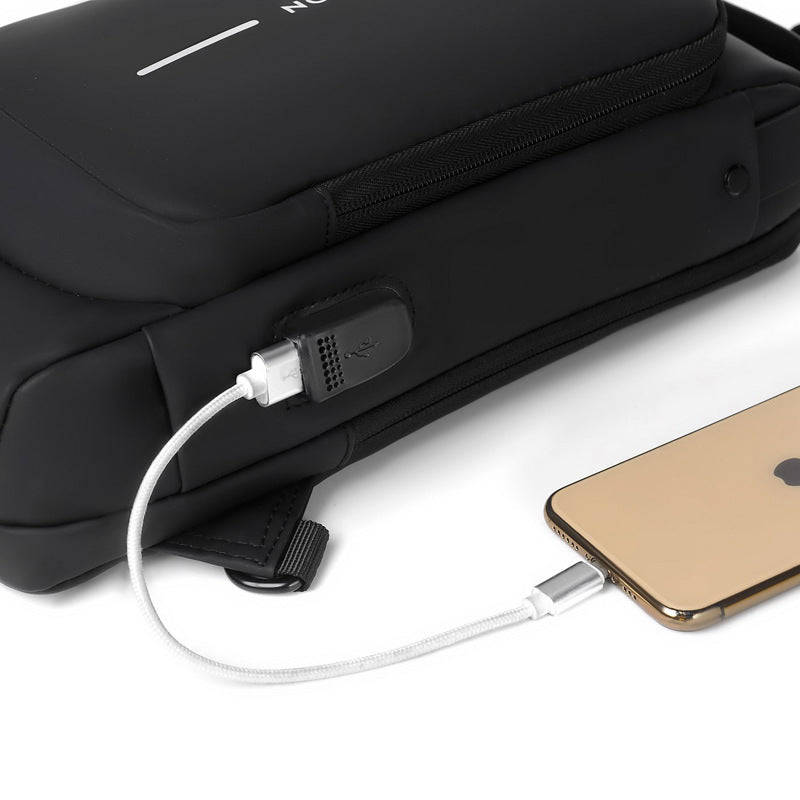 Men's Large Capacity Motorcycle Password Fashion Men's Chest Bags